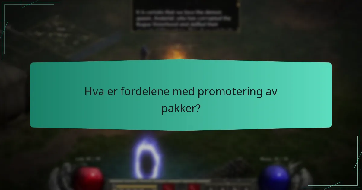 Hva er fordelene med promotering av pakker?