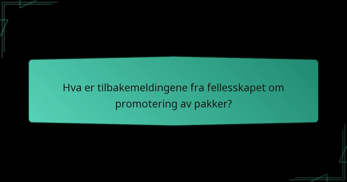 Hvor populære er promotering av pakker blant spillere?