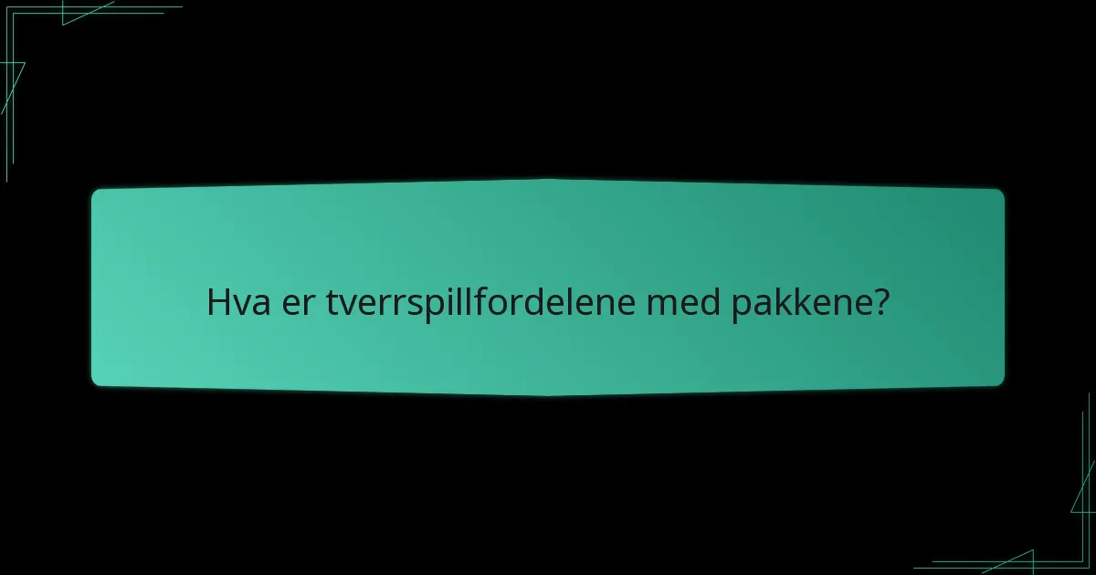 Hvilke andre spill tilbyr promotering av pakker?