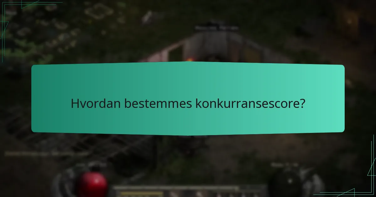 Hvordan bestemmes konkurransescore?